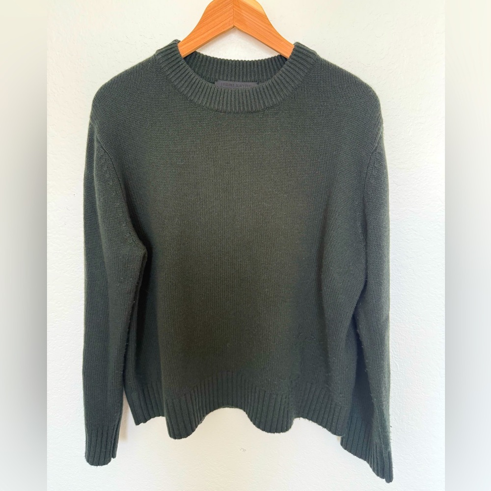 Jenni Kayne oversized cashmere Olive Green Sweater